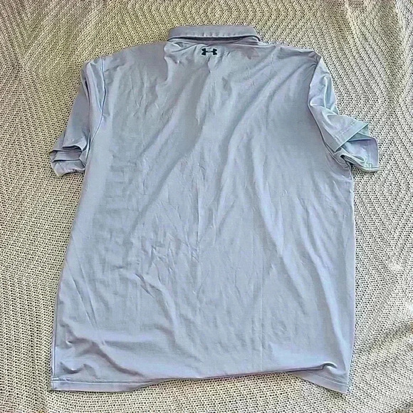 Mens Under Armour Blue Polo Luxe XL - Picture 4 of 4